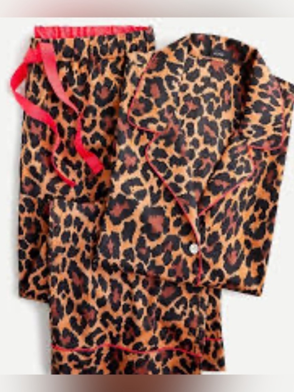 Jcrew size small leopard pajama set EUC
